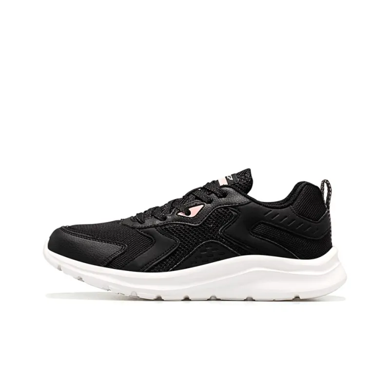 XTEP Feather Lightweight Low Top Running Shoes Women's Black Pink Red-0