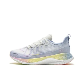 XTEP Two Thousand Kilometers 1.0 Slip Resistant Low Top Running Shoes Women's Sail White Light Twilight Blue