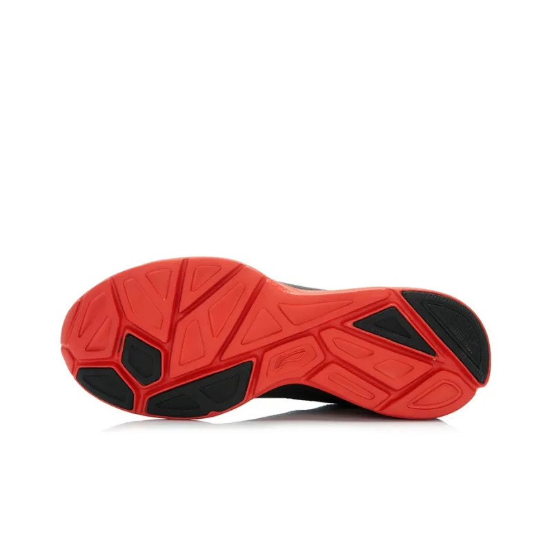 LiNing Cushioned Anti-Slip And Wear-Resistant Lightweight Low-Top Running Shoes Unisex Black Red-4