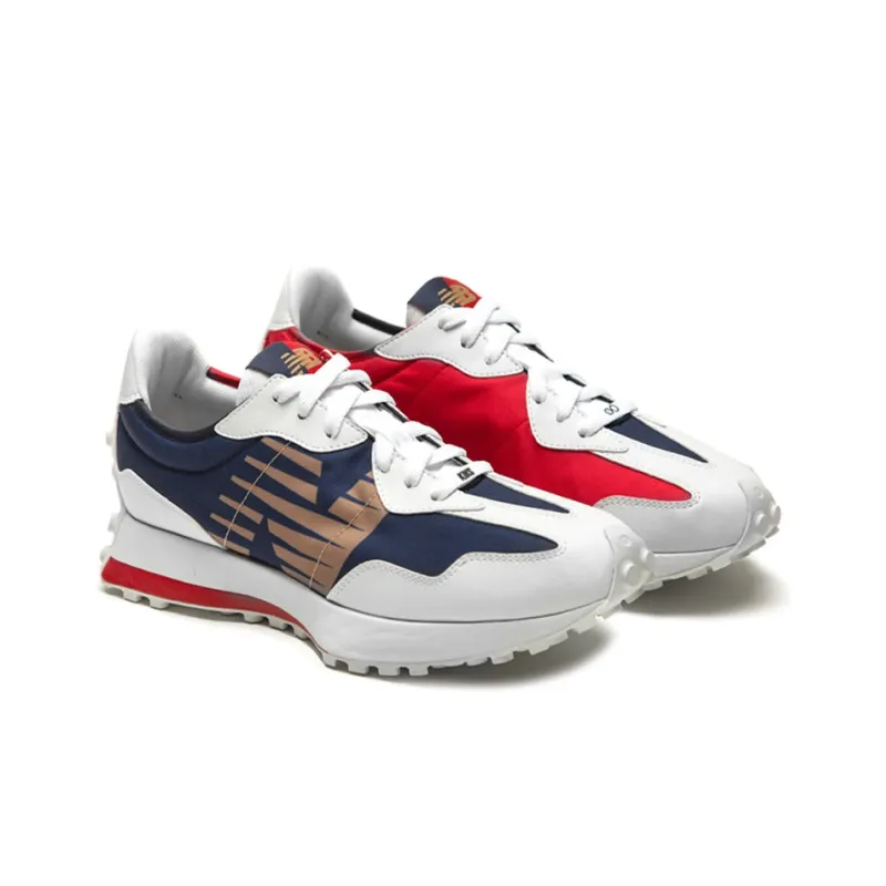 KIKS X NUTTSH ART X New Balance 327 White Red Blue-2