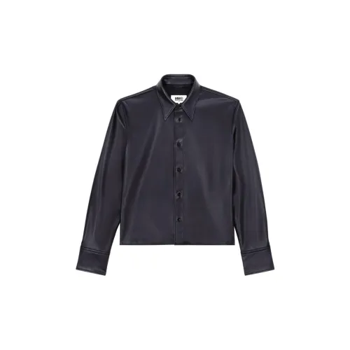 MM6 Maison Margiela Long-sleeve Faux-leather Shirt