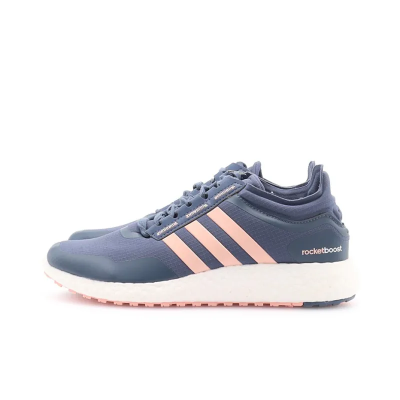 Adidas Rocket Boost Cushioning Low-Top Running Shoes Women's Dark Blue Powder-2