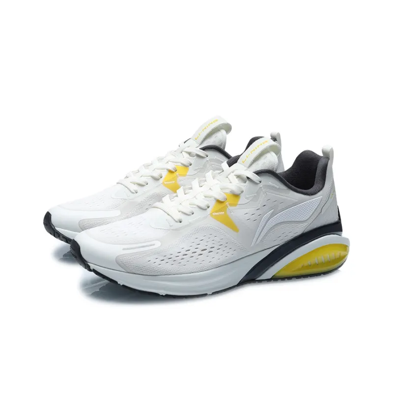 LiNing Cushioning Anti Slip And Wear Resistant Low Top Running Shoes Unisex Gray Yellow-2