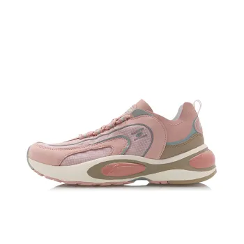 LiNing V8 Anti Slip Wear Resistant Low Top Running Shoes Women's Rose Pink