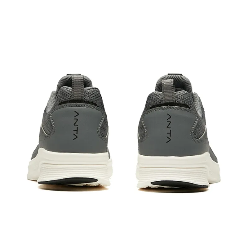 Anta Shock Absorbing, Non Slip, Wear Resistant, Breathable And Lightweight Low Top Running Shoes Men's Gray-3