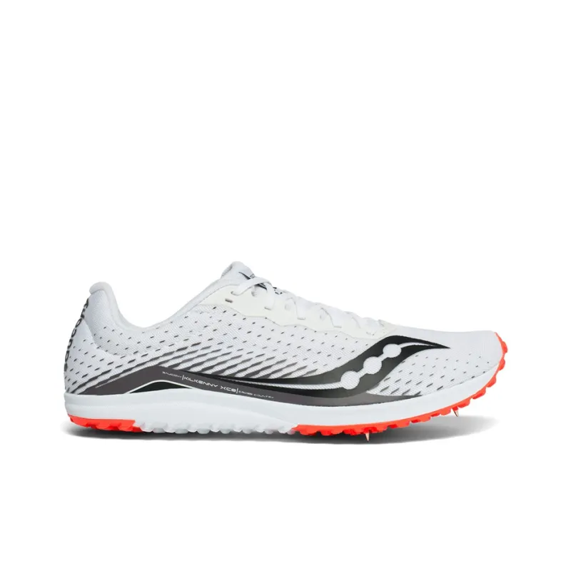 Saucony Kilkenny XC8 Spike Low Top Running Shoes Men's White Red-1