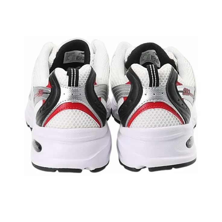 New Balance 530v2 White Silver Red-4