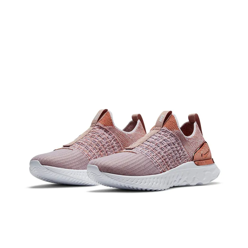 Nike React Phantom Run Flyknit 2 Premium Fossil Stone Metallic Women's-2