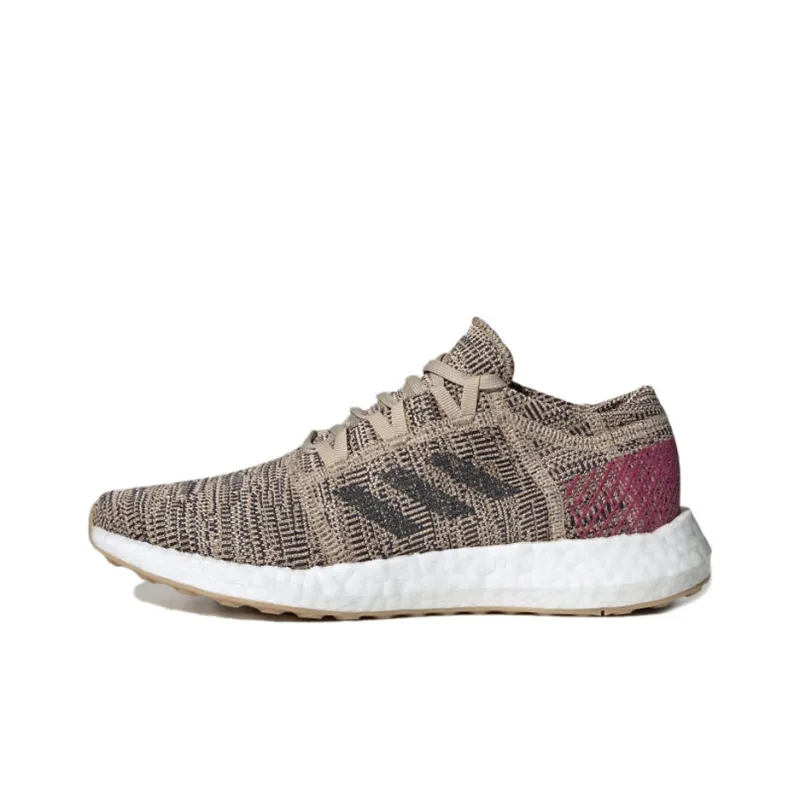 Adidas Pureboost Go Cushioning Low-Top Running Shoes Women's Brown Black-0