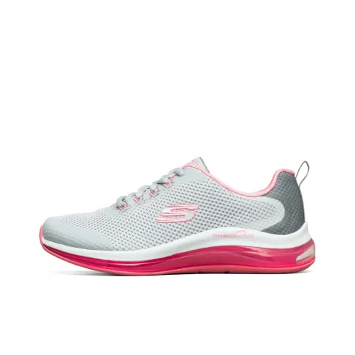 Skechers SKECH-AIR Running Shoes Women's Low-Top White Pink Gray