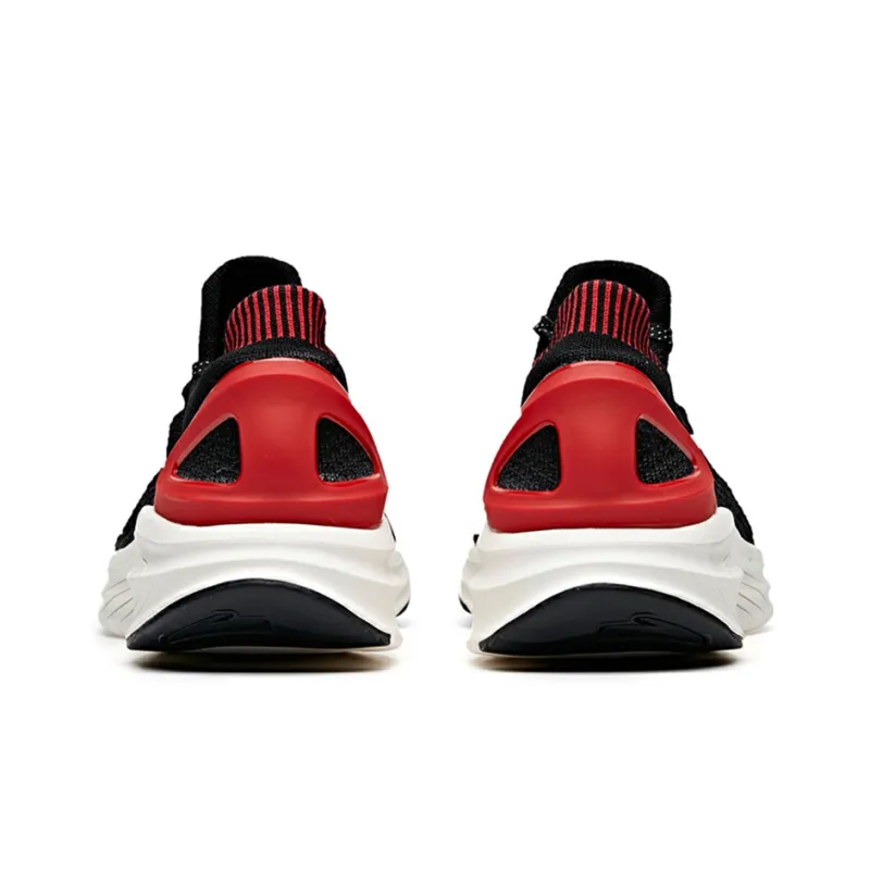 Anta Cushioning, Slip Resistant, Abrasion Resistant, Lightweight Low Top Running Shoes Men's Black Red-4