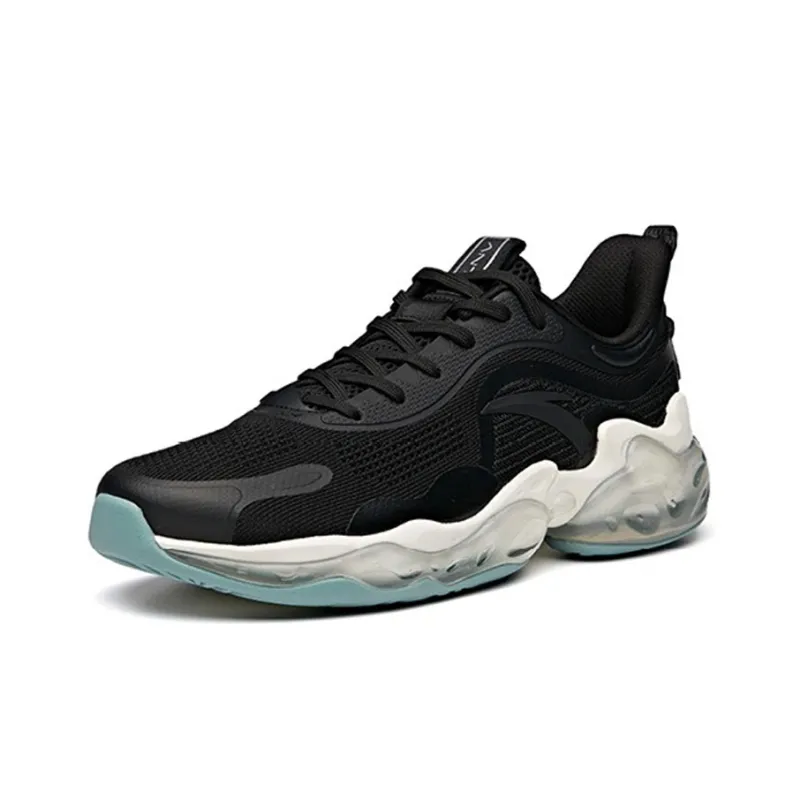 Anta Cushioning Breathable Coverage Support Balance Lightweight Low-Top Running Shoes Men's Black-2