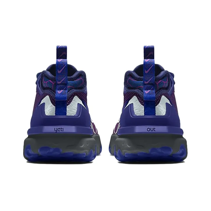 Yeti Out x Nike React Vision Cushioned Slip-Resistant Low-Top Running Shoes Men's Purple Black-4