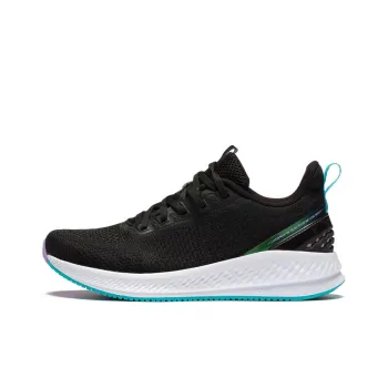 361° Cushioning, Slip Resistant, And Abrasion Resistant Low Top Running Shoes Women's Black Green