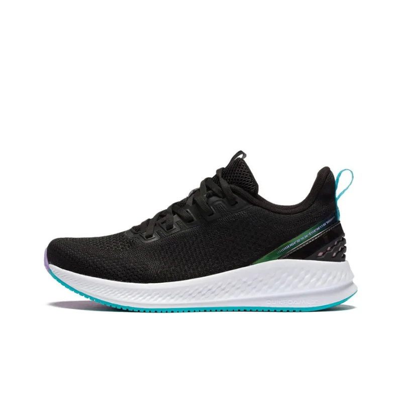 361° Cushioning, Slip Resistant, And Abrasion Resistant Low Top Running Shoes Women's Black Green-0