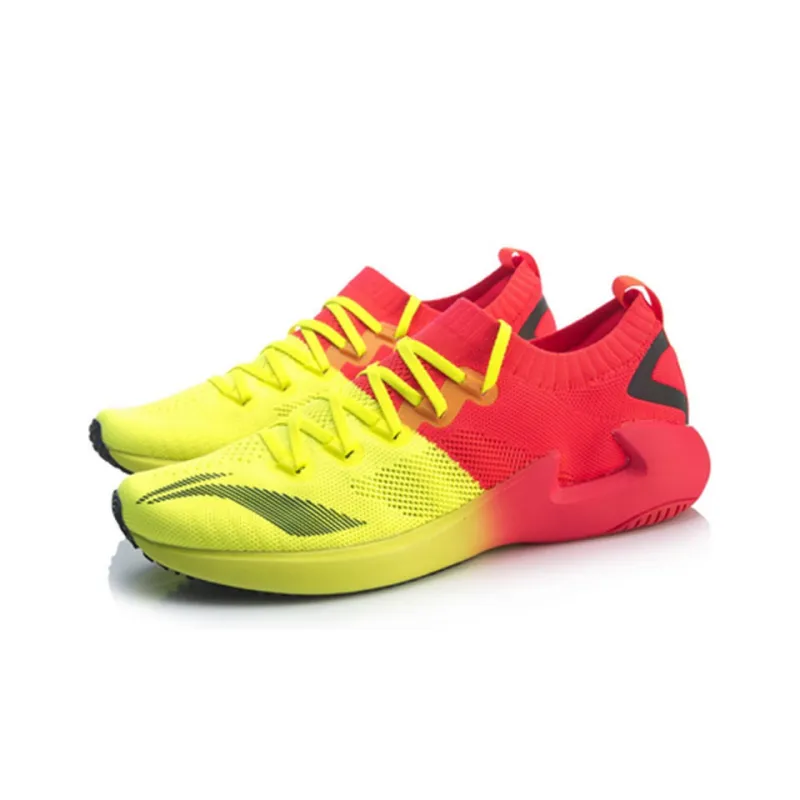 LiNing Non slip Lightweight Low Top Running Shoes Men's Red-2