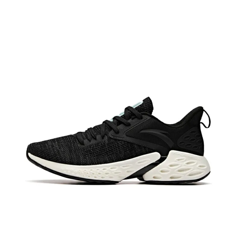 Anta Cushioning Lightweight Rebound Low-Top Running Shoes Men's Black-0