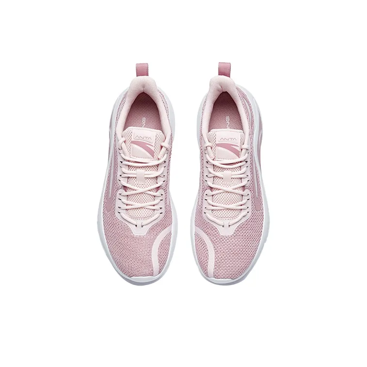 ANTA Running Shoes Women's Low Top Dusty Gray/Pearl Pink/ANTA White-3