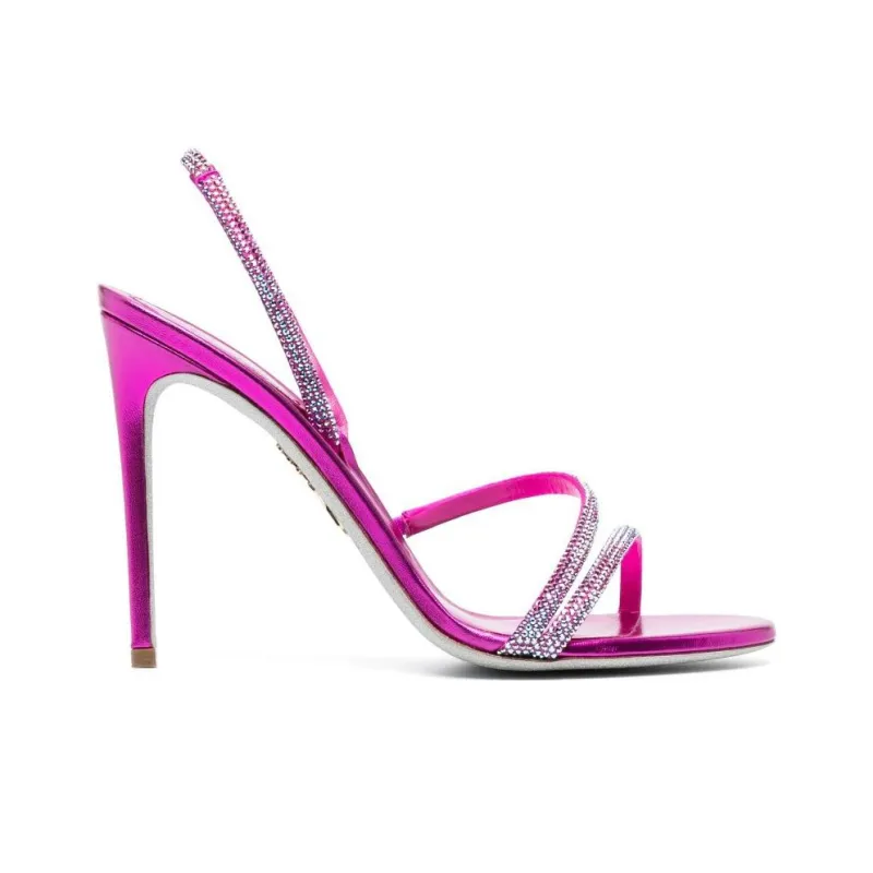 René Caovilla Cleo 105mm Crystal-embellished Sandals-1