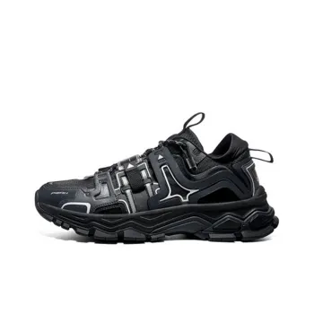 PEAK Taichi, Explorer Cushioning, Slip Resistant, And Abrasion Resistant Low Top Running Shoes Men's Black