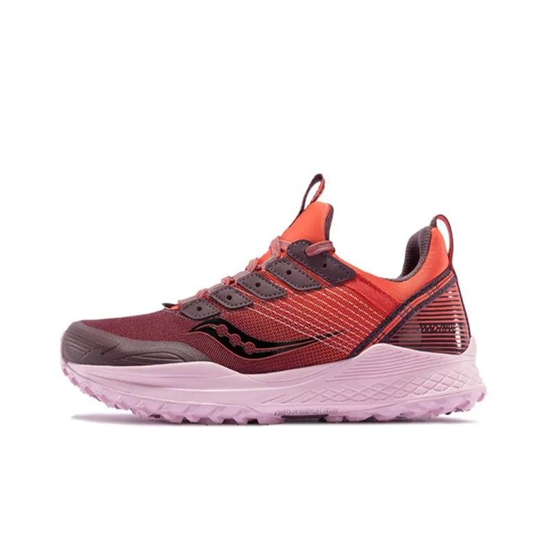 Saucony Mad River TR Slip-Resistant Cushioning Wear-Resistant Lightweight Low-Top Running Shoes Women's Brown Red-0