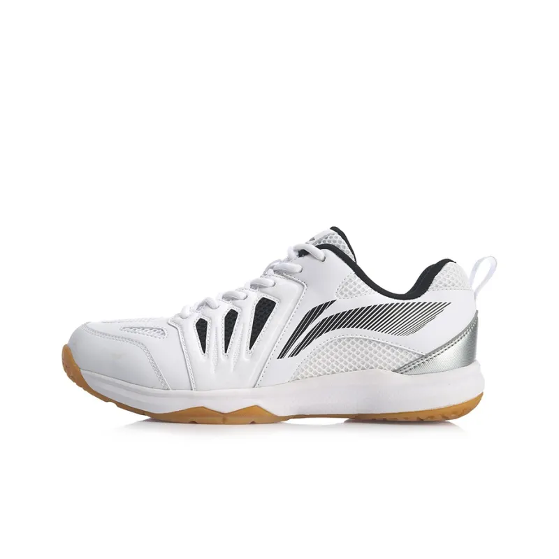 LiNing Ace Anti Slip Wear Resistant Low Top Badminton Shoes Men's White-0
