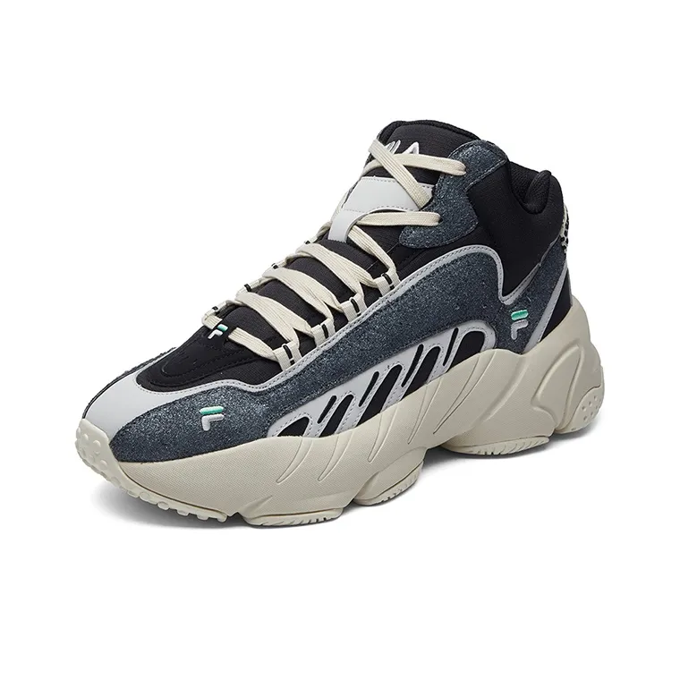 FILA FUSION ADE Mid Cushioned Anti Slip And Wear Resistant Balance Warm Low Top Running Shoes Men's Antarctic Gray-1