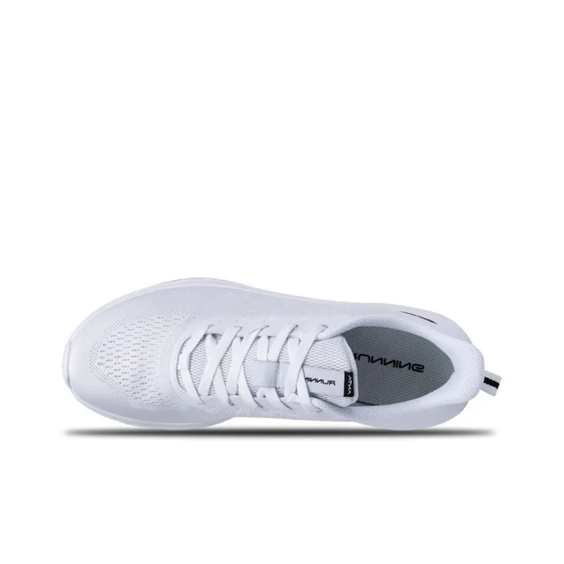 Anta Running Collection Cushioned Slip Resistant Abrasion Resistant Low Top Running Shoes Men's Anta White-2