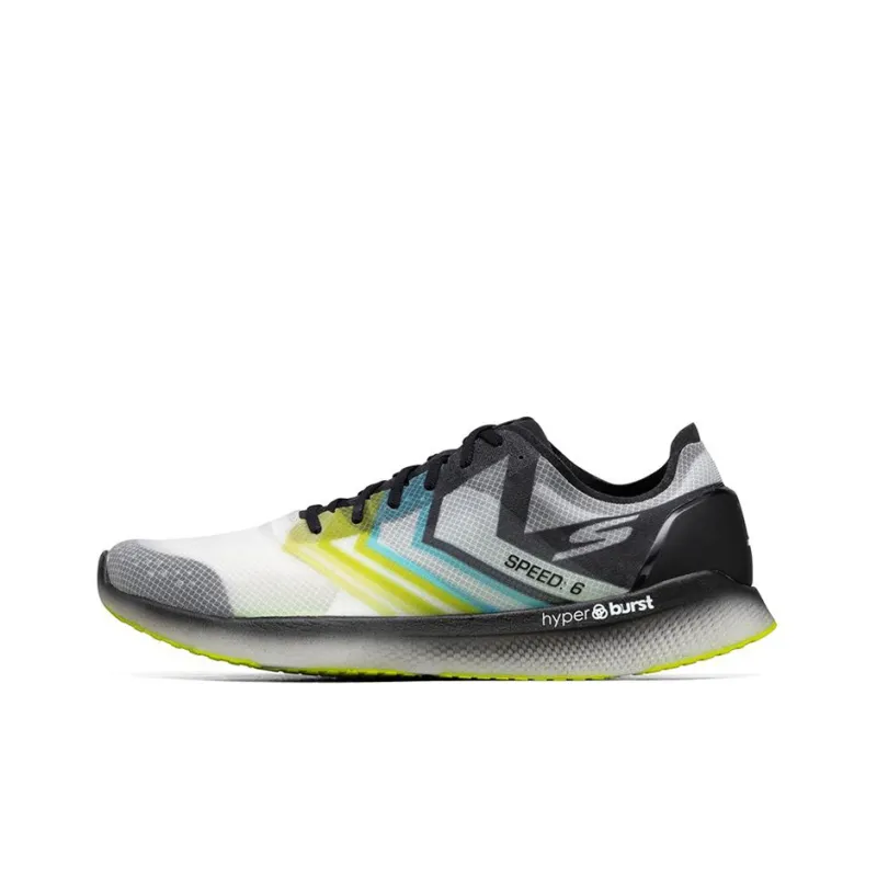 Skechers Speed 6 Hyper Low Top Running Shoes Unisex Black-0