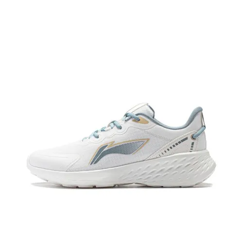 LINING Soft Running Shoes Men Low-Top Mist White