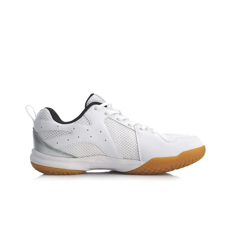 LiNing Ace Anti Slip Wear Resistant Low Top Badminton Shoes Men's White-1
