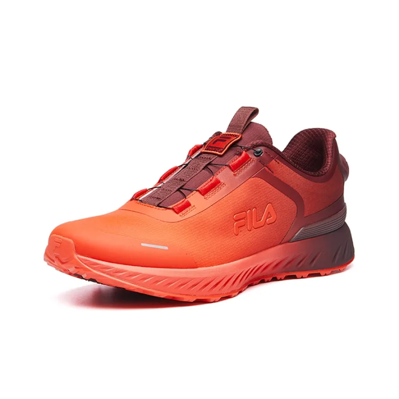 FILA Fence Cushioning Anti-Slip Wear-Resistant Breathability Low-Top Running Shoes Men's Red-1