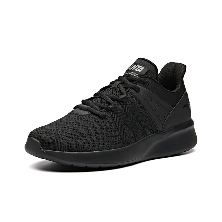 Anta Breathable Lightweight Low-Top Running Shoes Men's Black-1
