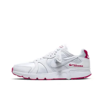 Nike Atsuma Cushioning Breathable Wear-Resistant Slip-Resistant Low-Top Running Shoes Men's White Red
