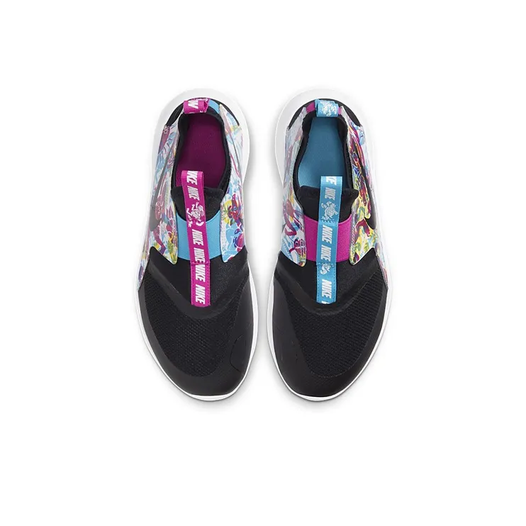 Nike Flex Runner Cushioned Slip-Resistant Low-Top Running Shoes GS Black-4