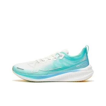 XTEP Two Thousand Kilometers 1.0 Slip Resistant Low Top Running Shoes Men's Sail White Aurora Green