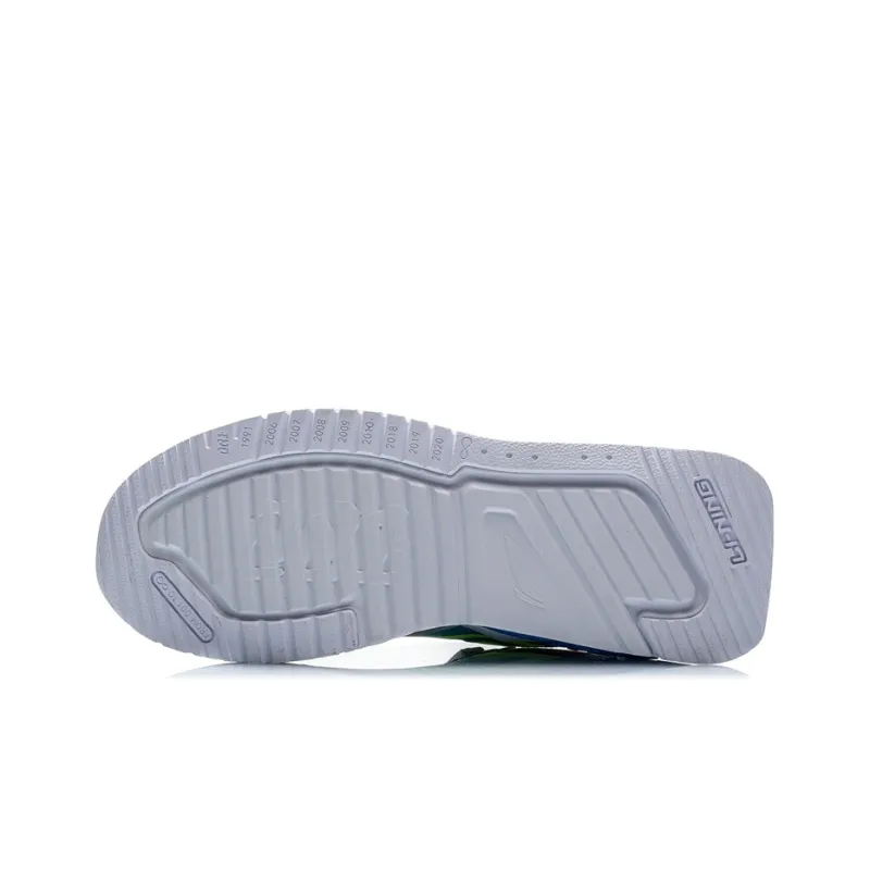 LiNing 001 T2000 Anti-Slip And Wear-Resistant Breathable Low-Top Running Shoes Men's Blue Green Gray-4