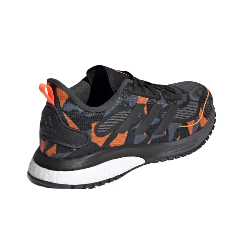 Adidas Supernova Cushioning Breathable Low-Top Marathon Running Shoes Men's Black-3