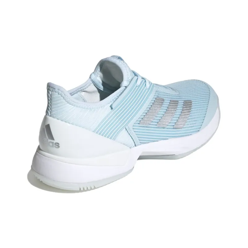 Adidas Ubersonic 3 Hard Court Shoes Blue/White Women's-3