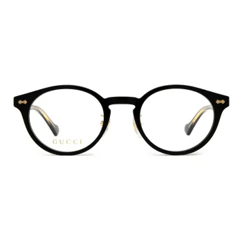 GUCCI Acetate Square Eyeglass Frames Men's Black