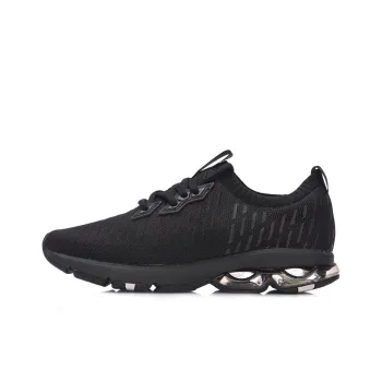 LiNing Arc Cushioning Anti Slip Wear Resistant Breathable Lightweight Rebound Low Top Running Shoes Women's Black