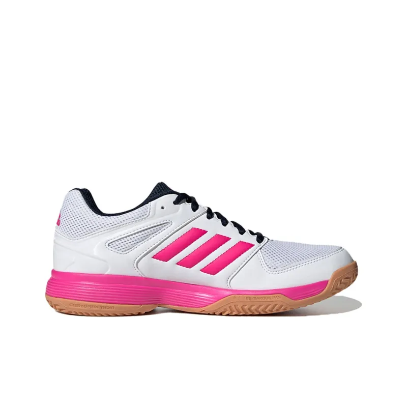 Adidas Speedcourt Breathable Low-Top Running Shoes Women's White Pink Black-1