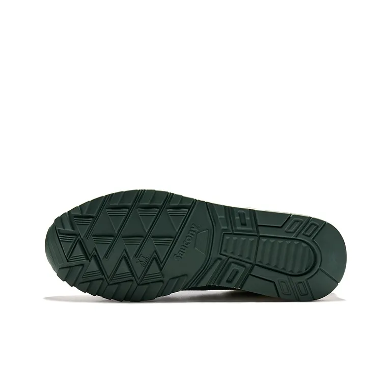Saucony Shadow 6000 Anti Slip And Wear Resistant Height Increasing Low Top Casual Running Shoes Unisex White Green-4