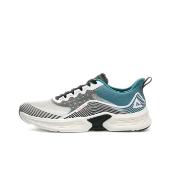 PEAK Cushioning Anti Slip And Wear Resistant Low Top Running Shoes Men's White Gray Blue