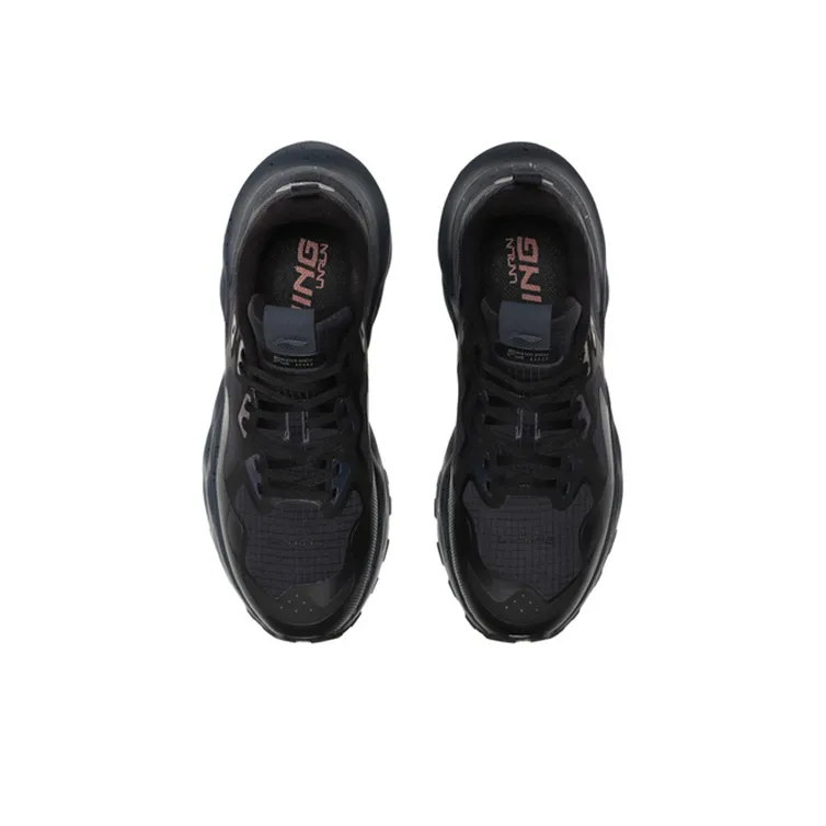 LiNing Cloud Shield Cushioning Anti Slip And Wear Resistant Low Top Running Shoes Men's Black-3