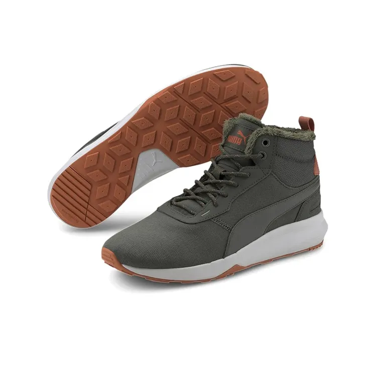 PUMA Activate Activate Mid-cut Boots High-Top Running Shoes Men's Gray Brown White-4