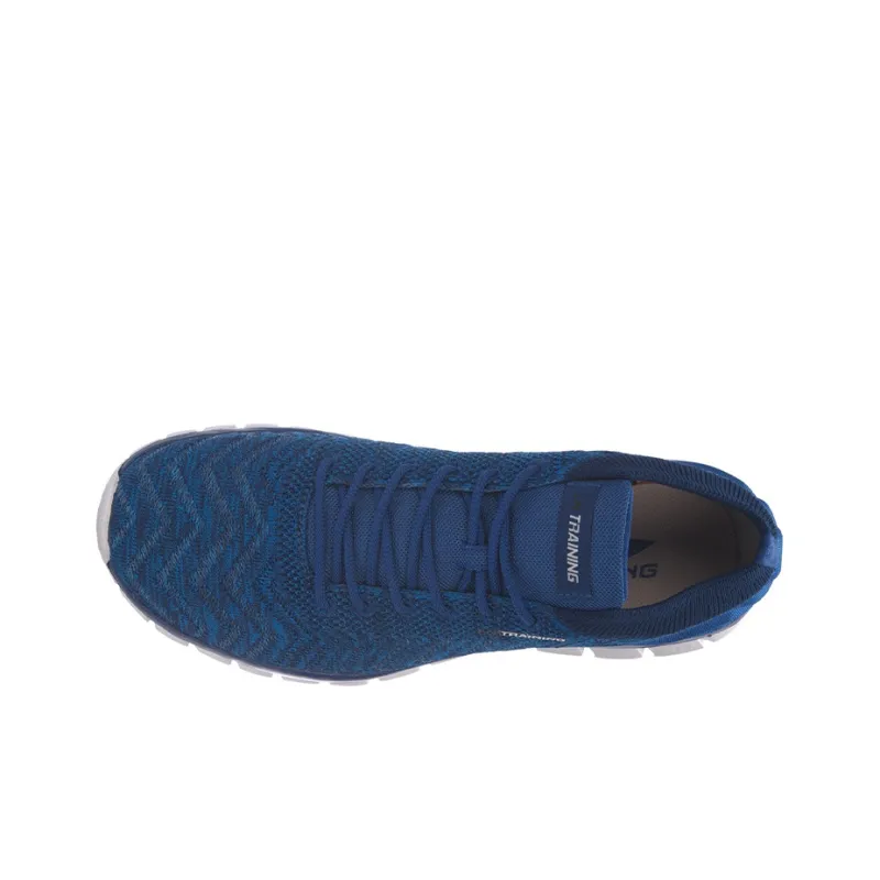 LiNing Shock Absorbing, Non Slip, Wear Resistant, Breathable And Lightweight Low Top Running Shoes Unisex Blue White-2