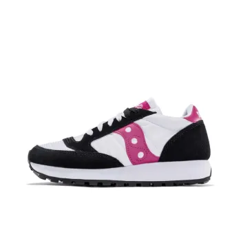 Saucony Jazz Original Non slip Lightweight Low Top Casual Running Shoes Women's White Black Pink