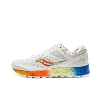 Saucony Cohesion 12 Non-slip Lightweight Low-Top Running Shoes Men's White Orange