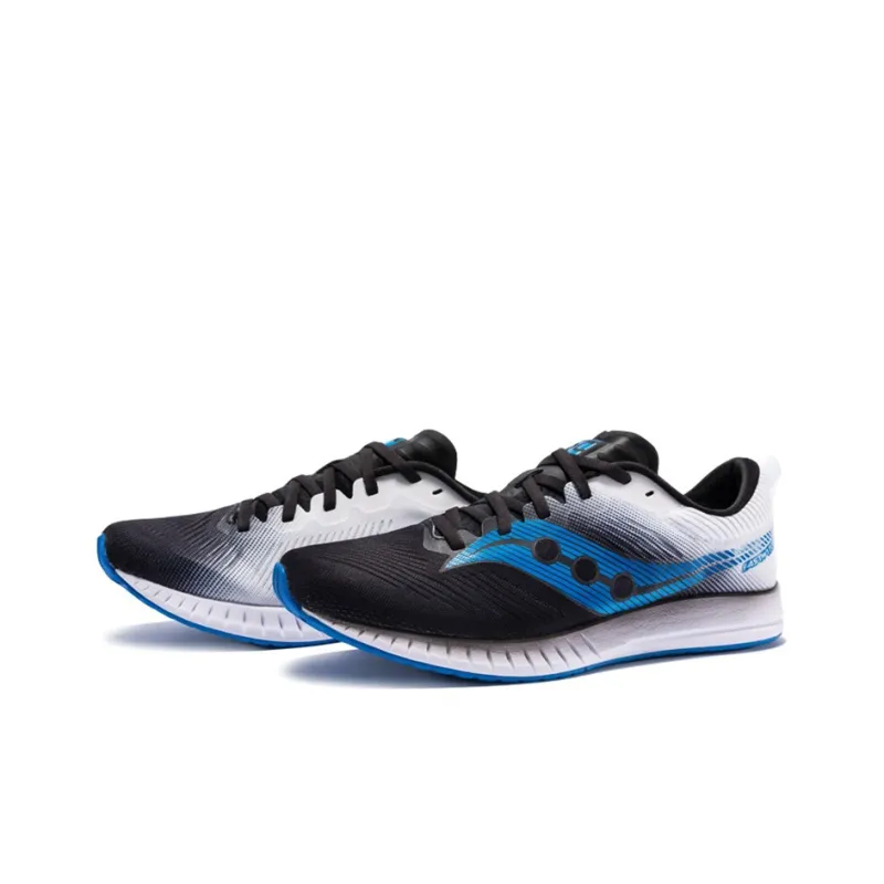 Saucony Fastwitch Flying 9 Slip-Resistant Support Lightweight Low-Top Running Shoes Men's Black White-2